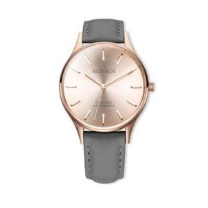 NWOT Monroé - SOLÉROSE - CHARCOAL LEATHER watch